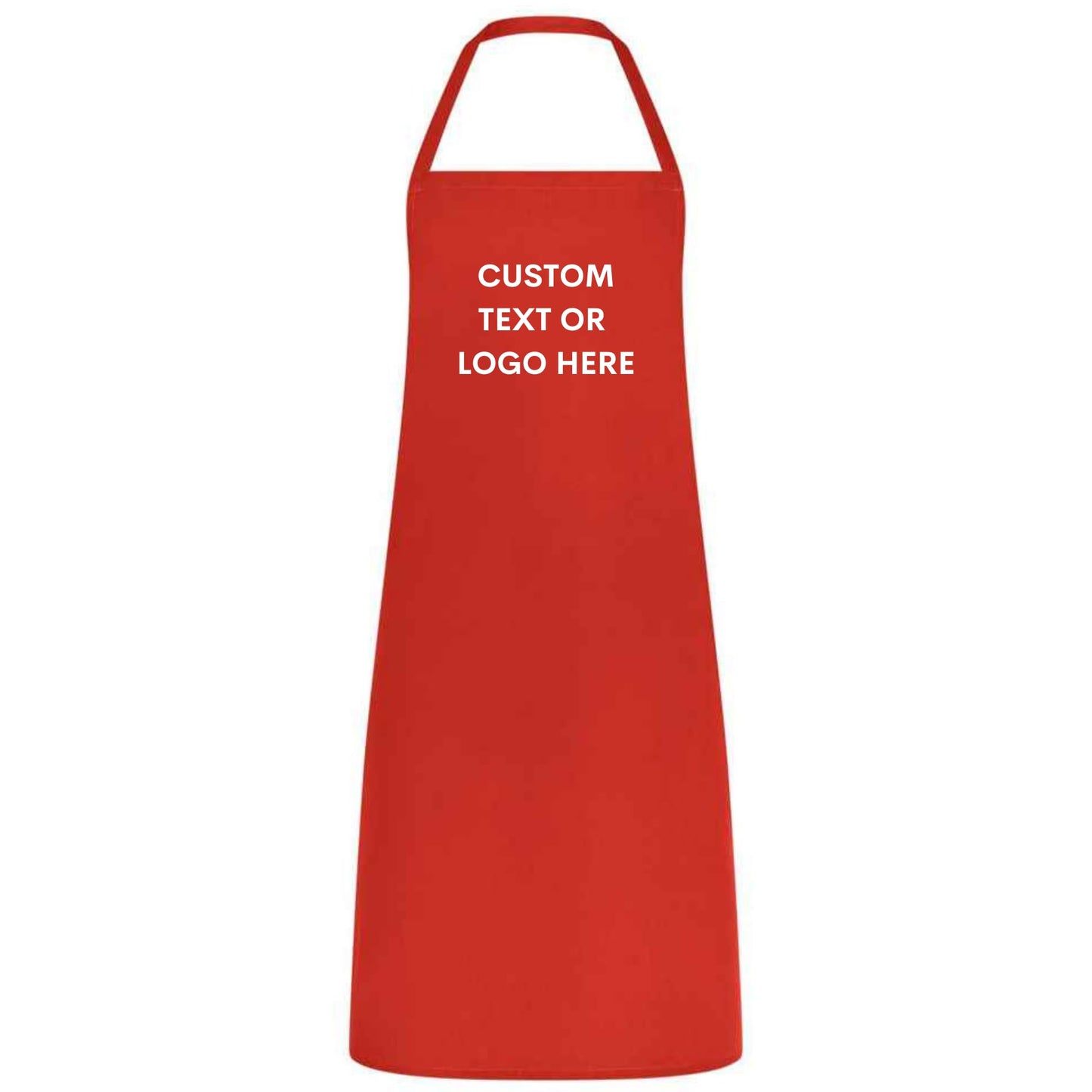 Personalized Chef Apron with Logo or Text Custom Apron for Women Men Multicolor Cooking, Baking, BBQ, Waiter, Waitress, Wedding Gift No Pockets