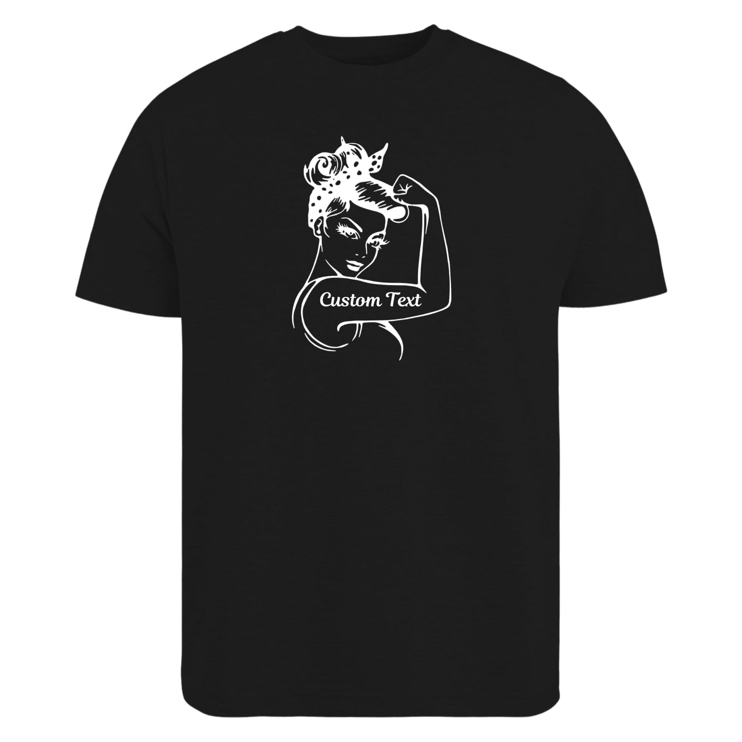 Be Buz Custom Women's Strong Girl Power T-Shirt Motivational Inspirational Empowering Cotton Shirt for Women and Girls