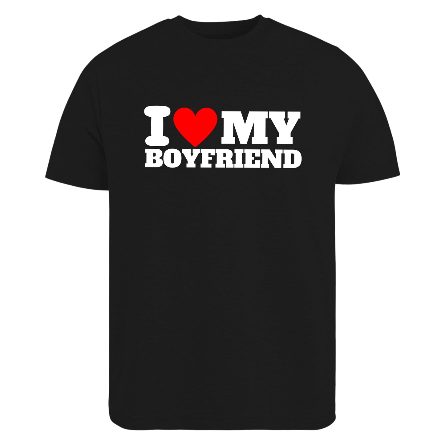 Be Buz I Love My Boyfriend T-Shirt Soulmates Forever World's Best Boyfriend Tee Cotton Shirt for Women Anniversary, Valentine's Day, or Birthday Present