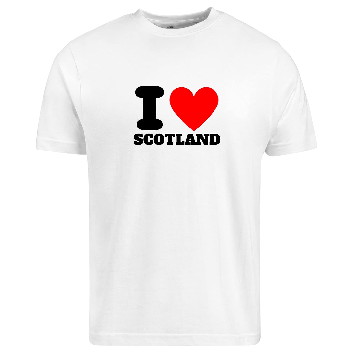 Be Buz I Love Scotland T-Shirt Unisex Graphic Tee with Classic Heart Design Trendy Scottish Souvenir Shirt for Men and Women