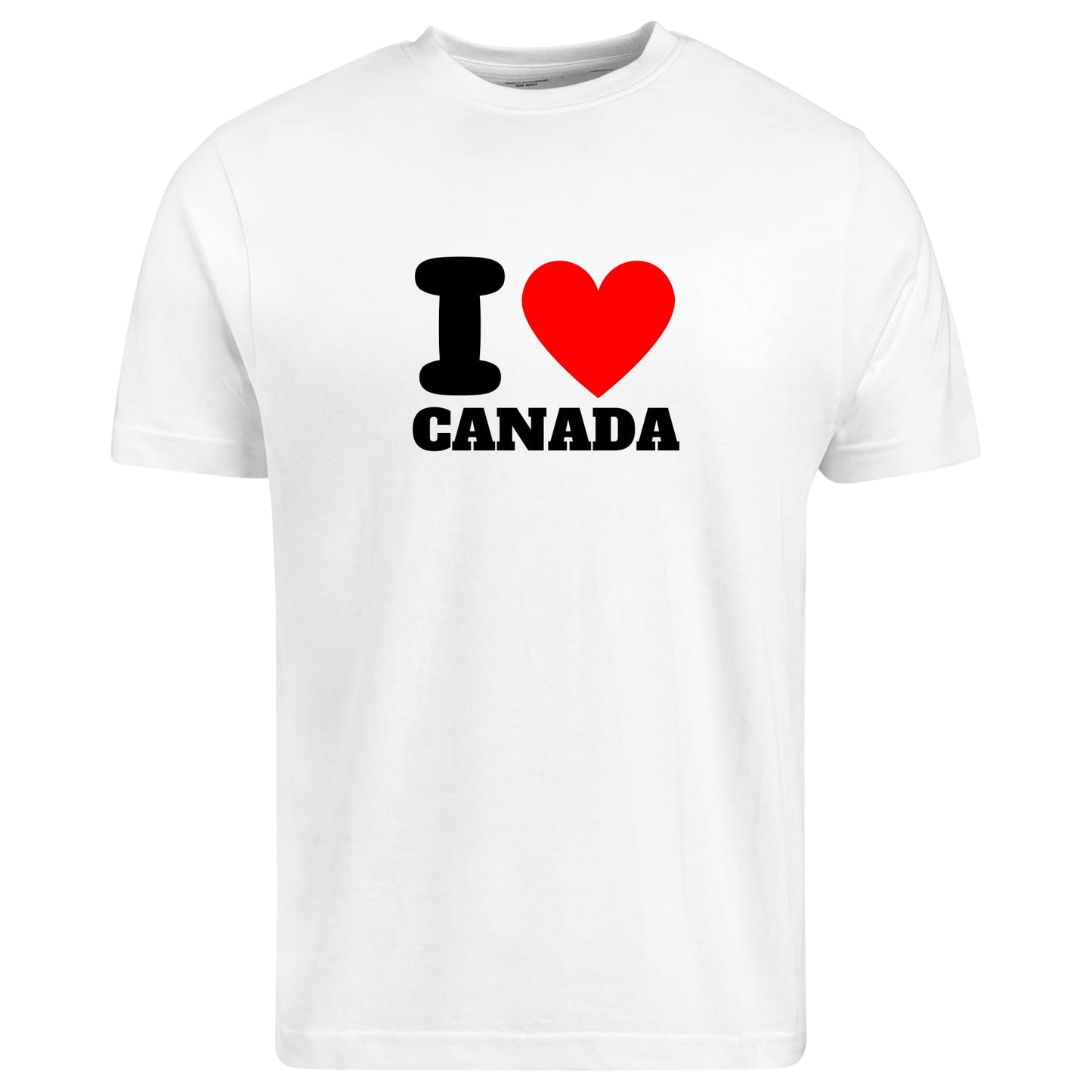 Be Buz I Love Canada T-Shirt Unisex Graphic Tee with Classic Heart Design Trendy Canadian Souvenir Shirt for Men and Women Maple Leaf Gift
