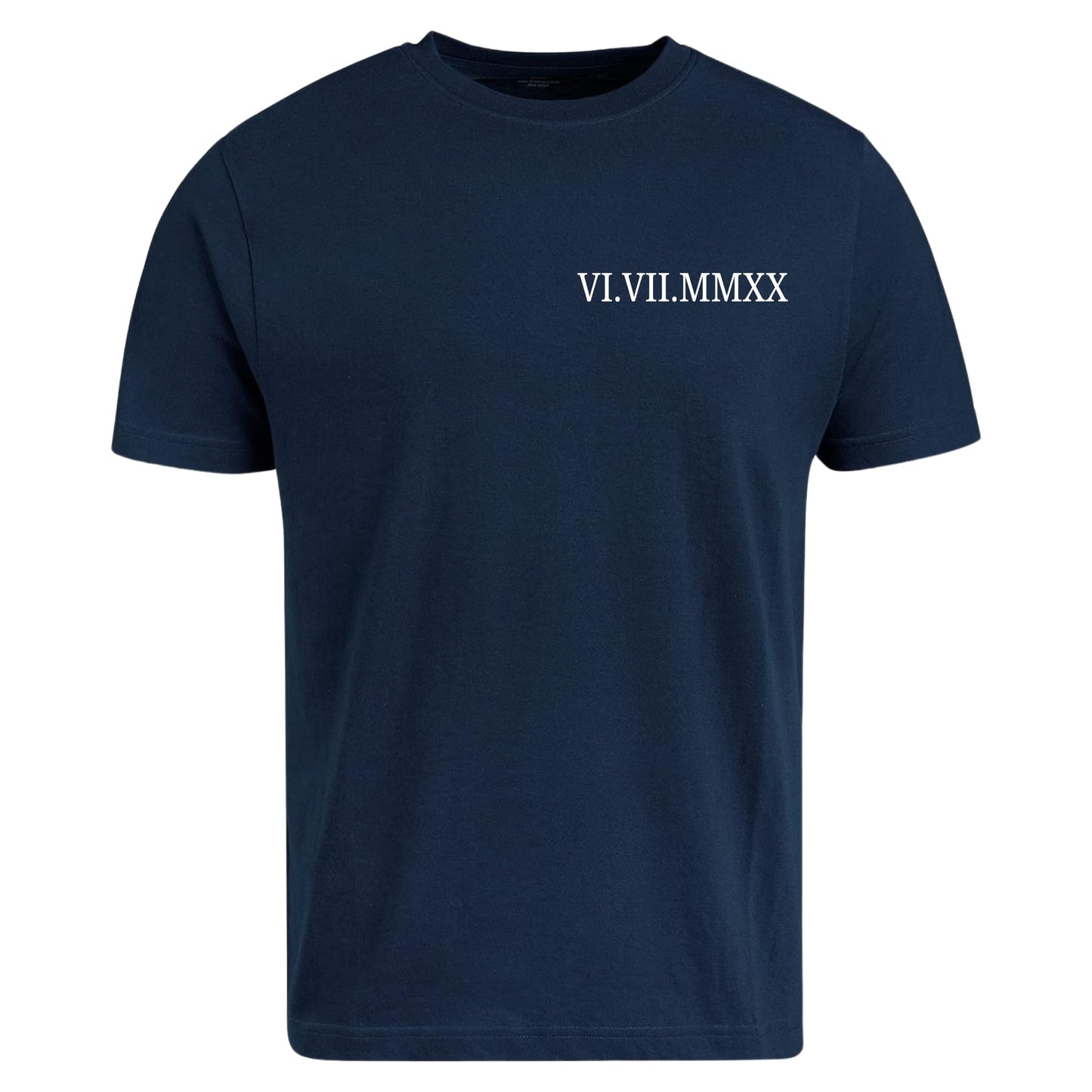 Be Buz Roman Numeral Date T-Shirt Custom Wedding Anniversary Tee Personalized Gift for Him, Her, Husband, Wife Matching Couple Shirt, Date Keepsake