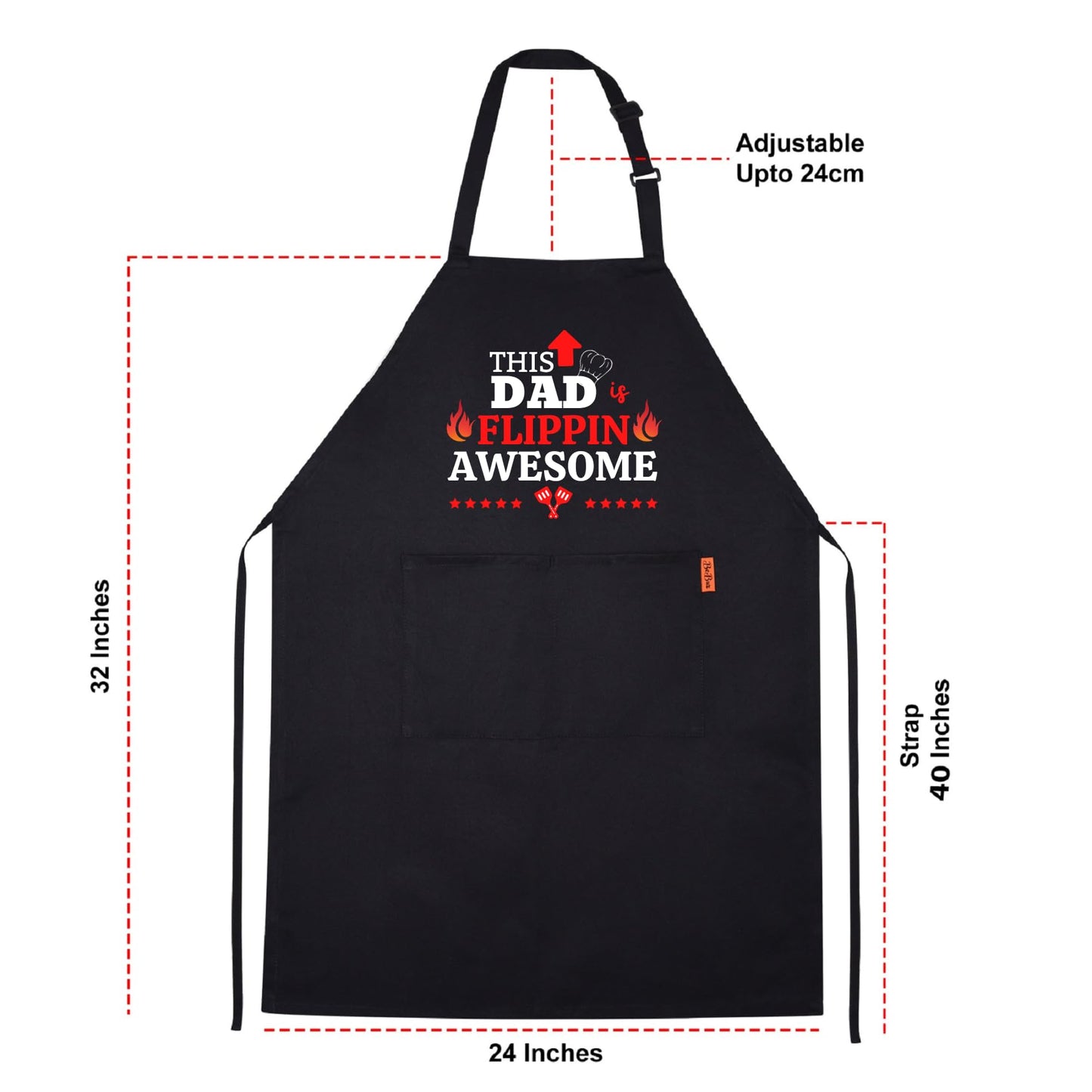 This Dad Is Flippin Awesome Funny Aprons for men Printed Apron Gift for Her Chef Apron Kitchen Apron BBQ Apron Gift Baking Apron Father Day Gift
