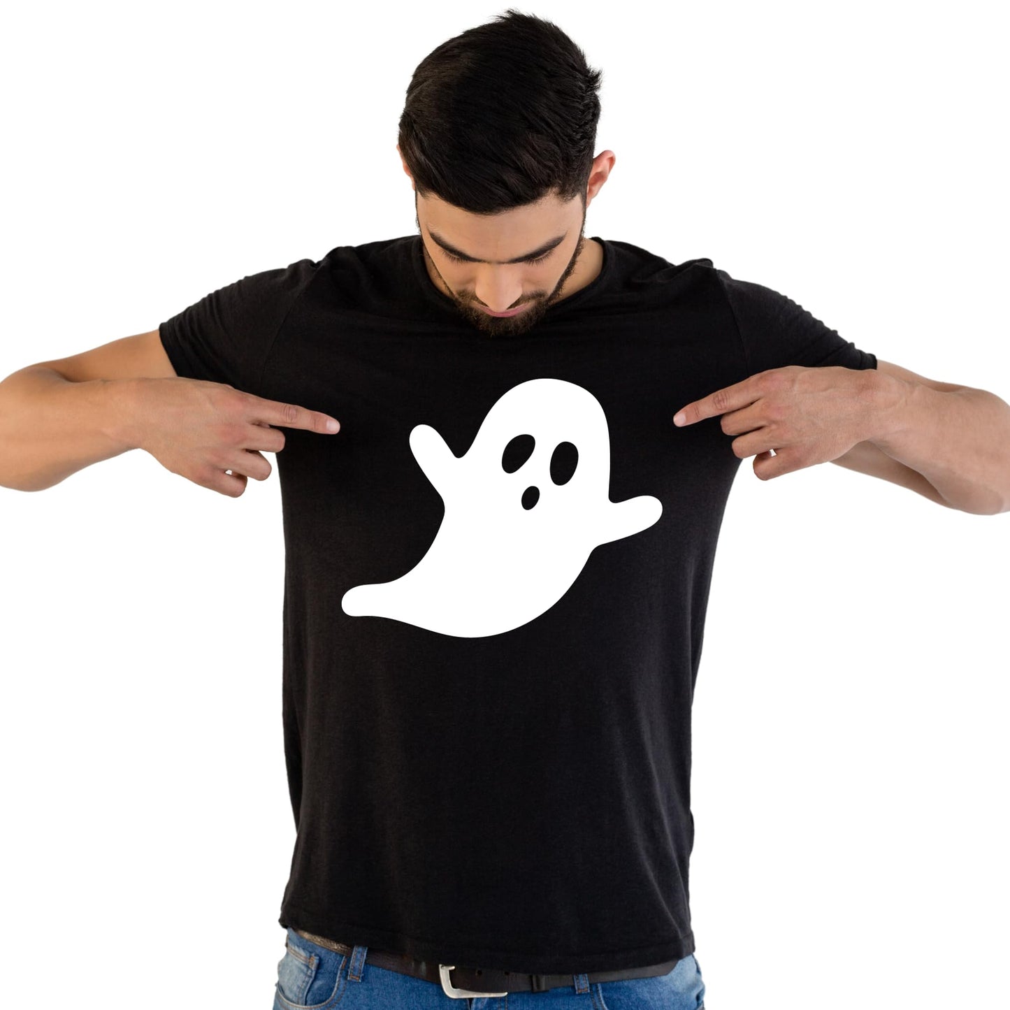 Halloween Party Flying Ghost Scary Fun Kids Adults Logo Printed Unisex Men Women Summer Winter Cotton Crew Neck Casual T-Shirt
