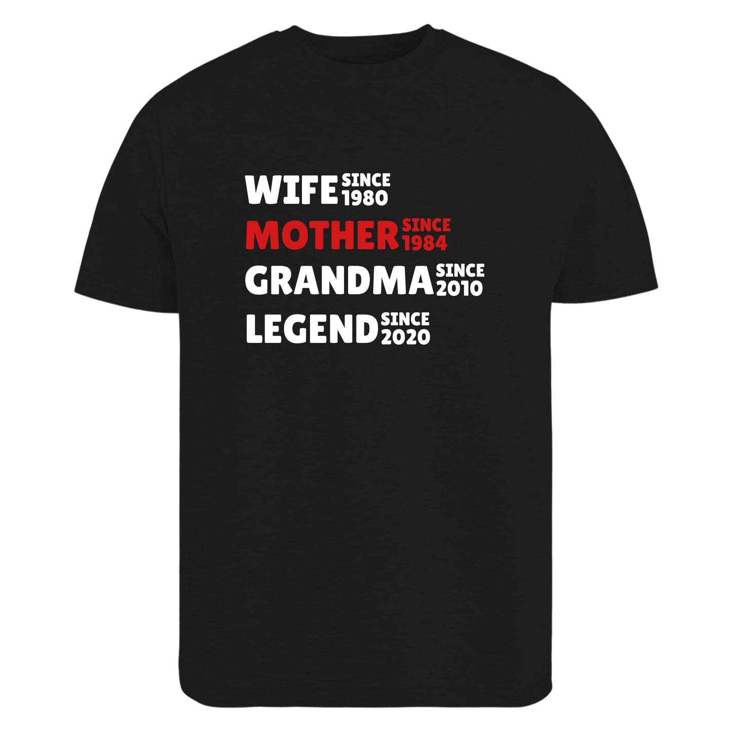 Be Buz Personalized Wife Mother Grandma Legend T-Shirt Custom Years Tee for Womens