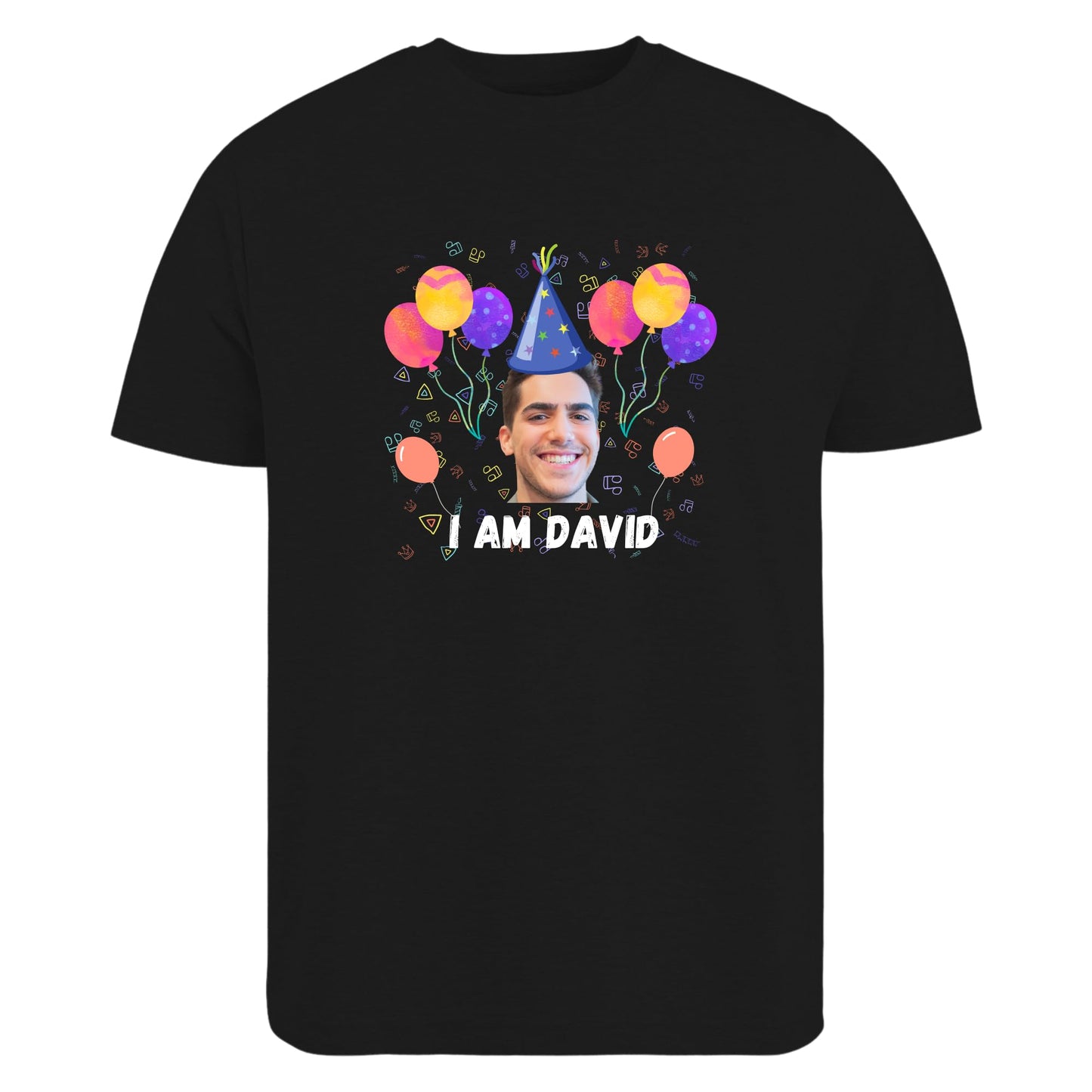 Be Buz Custom Photo Birthday T-Shirt Personalized Group Party Shirt, Black White Cotton Tee for Men, Women, Friends