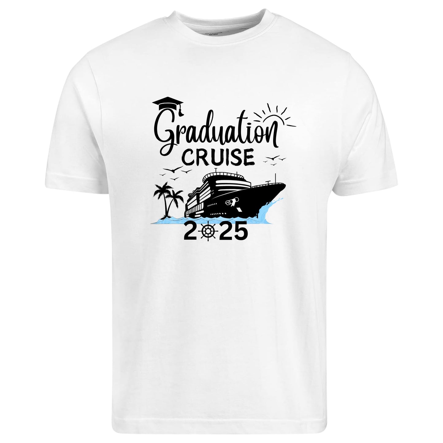 Be Buz Custom Graduation Cruise T Shirt Class of 2025 Personalized Family Vacation T-Shirt Matching Senior Trip Tee for Mom, Dad, Siblings Group