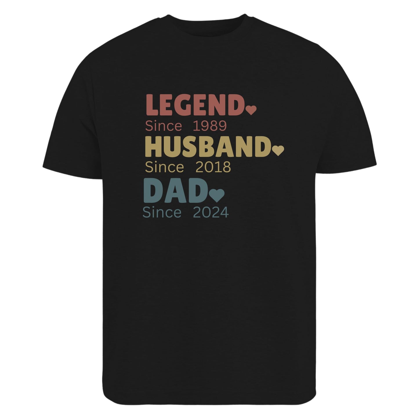 Be Buz Men's Legend Husband Dad Personalized T-Shirt for Dad, Husband, Grandpa