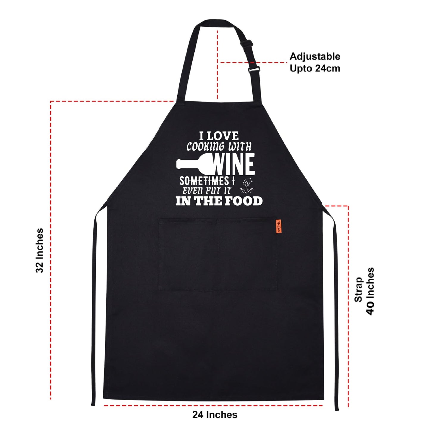 I Love Cooking With Wine BBQ Cooking Funny Novelty Apron Birthday Father’s Day Christmas Valentine’s Day Gifts for Dad, Husband
