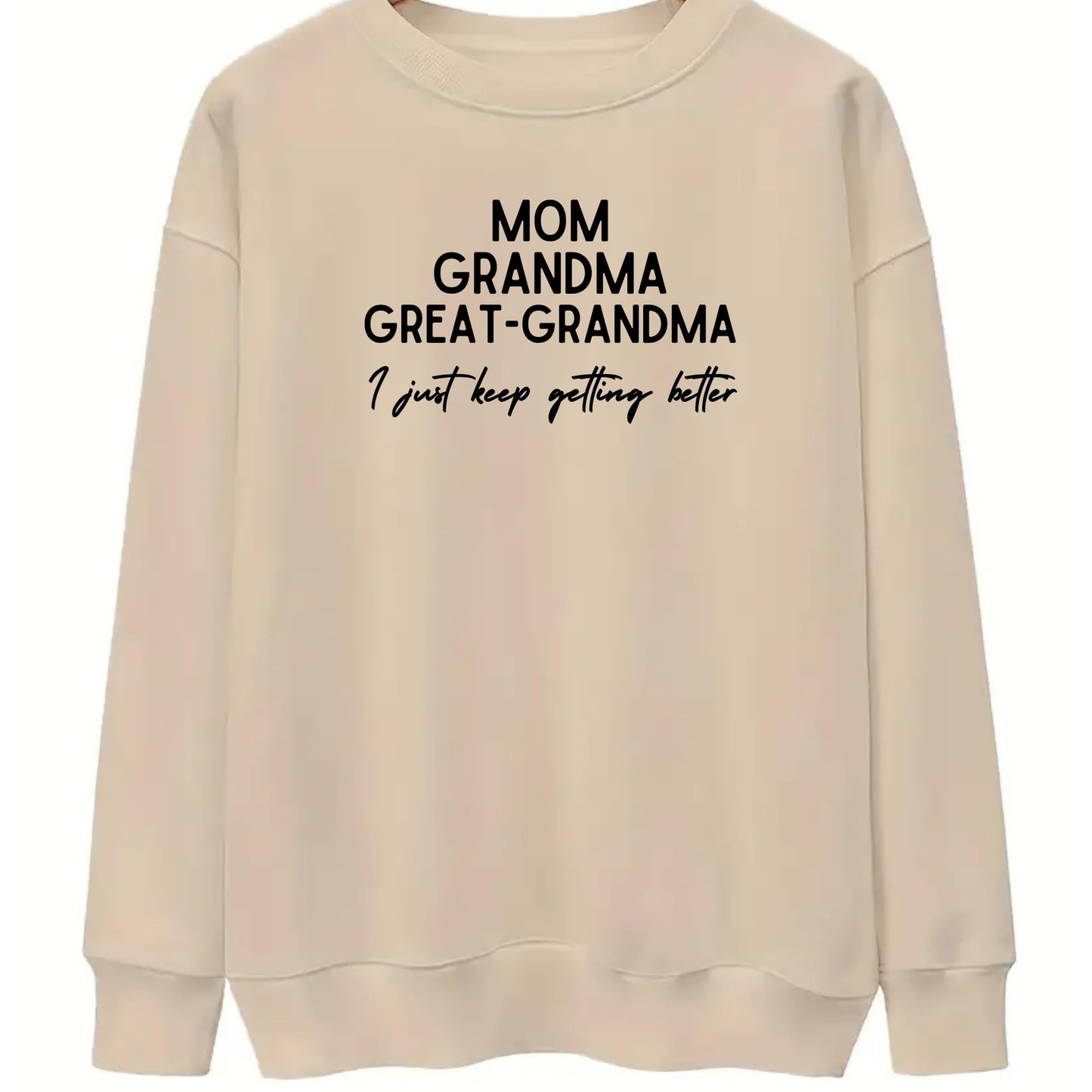 Be Buz Mom Grandma Great-Grandma Sweatshirt Baby Reveal to Family Pregnancy Announcement Gift Great Grandma Mother’s Day Sweatshirt