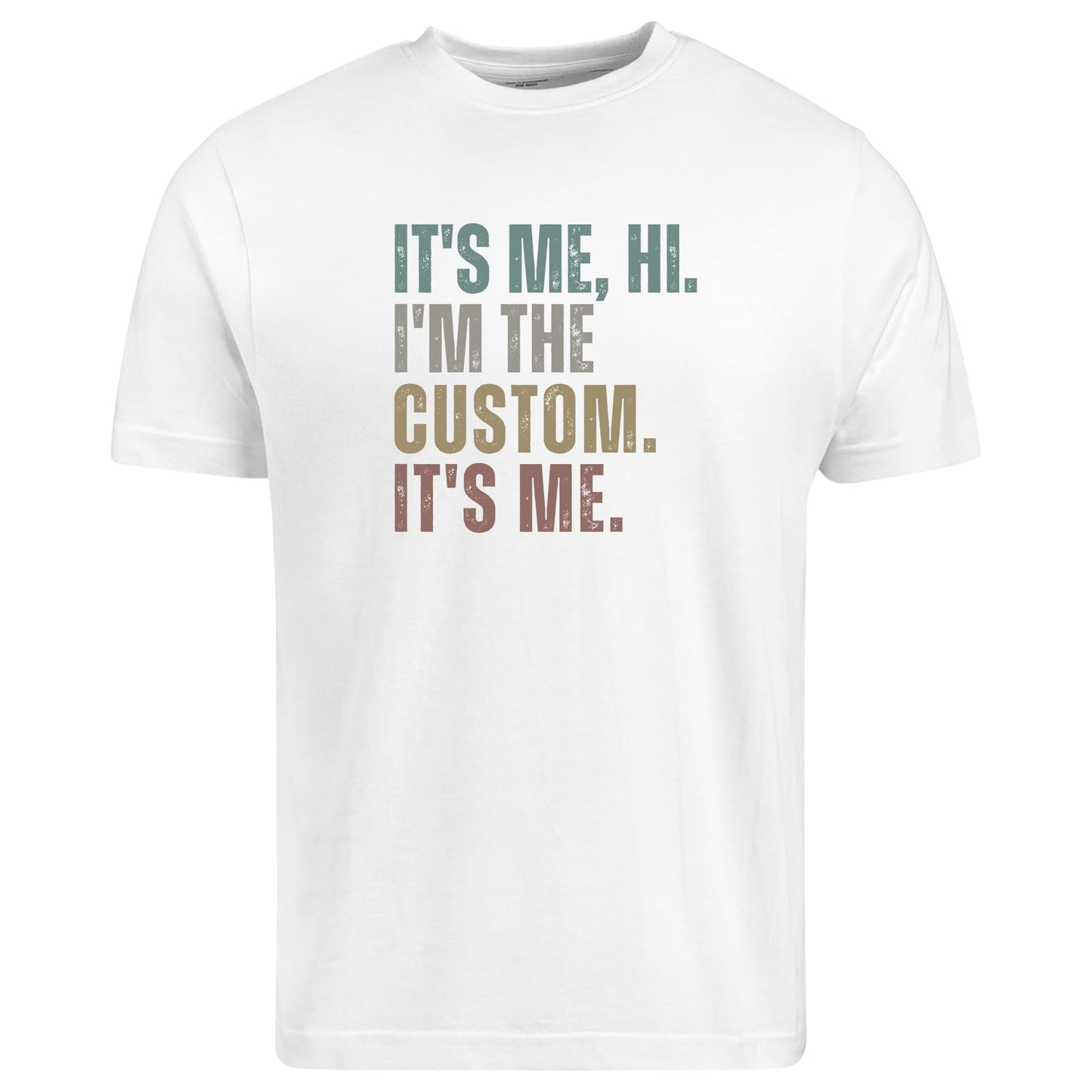 Be Buz It's Me Hi I'm The Custom T-Shirt Personalized Cotton Tee for Men and Women Custom Name Shirt Funny Gift