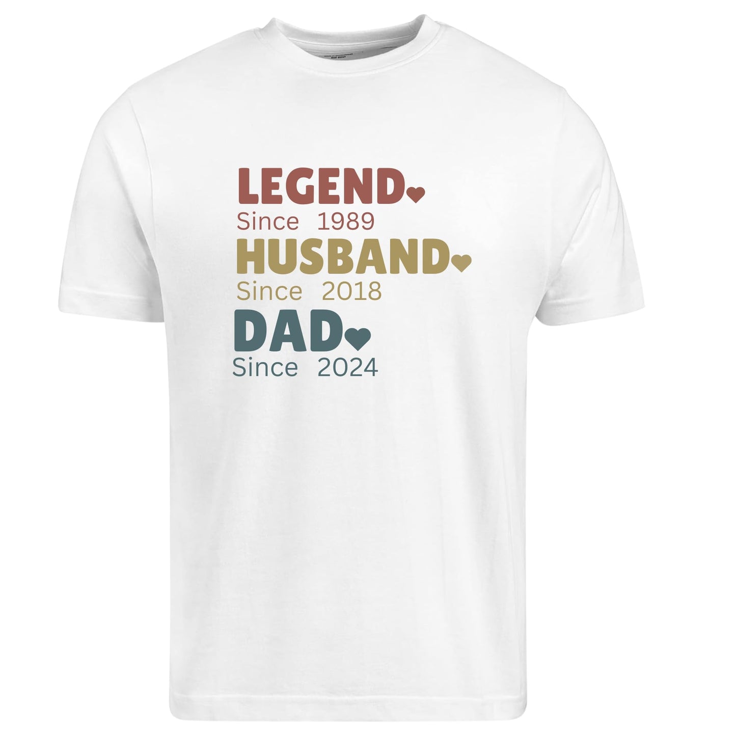 Be Buz Men's Legend Husband Dad Personalized T-Shirt for Dad, Husband, Grandpa