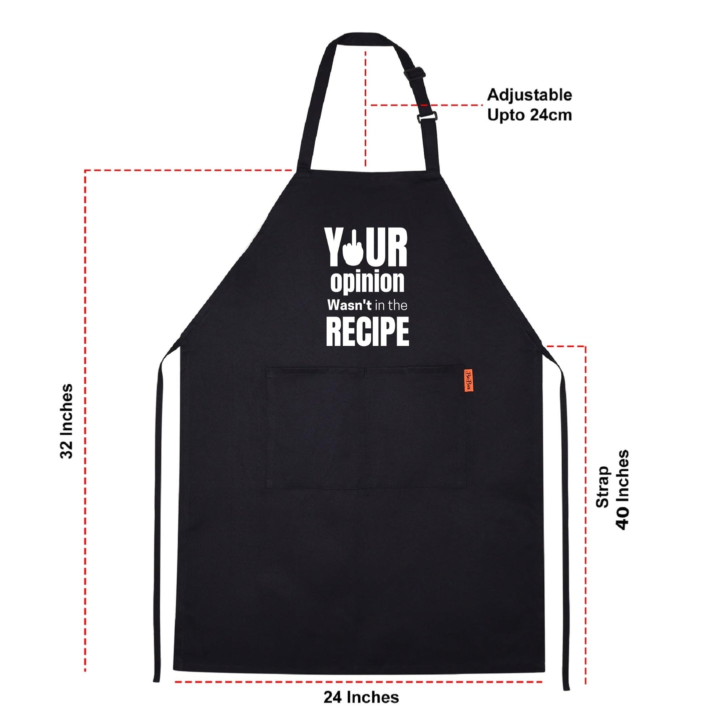 Be Buz YOUR OPINION WASN'T IN THE RECIPE Funny Aprons for Women Printed Apron Gift for Her Chef Apron Kitchen Apron BBQ Apron Gift Baking Apron Father Day Gift - Top Tee