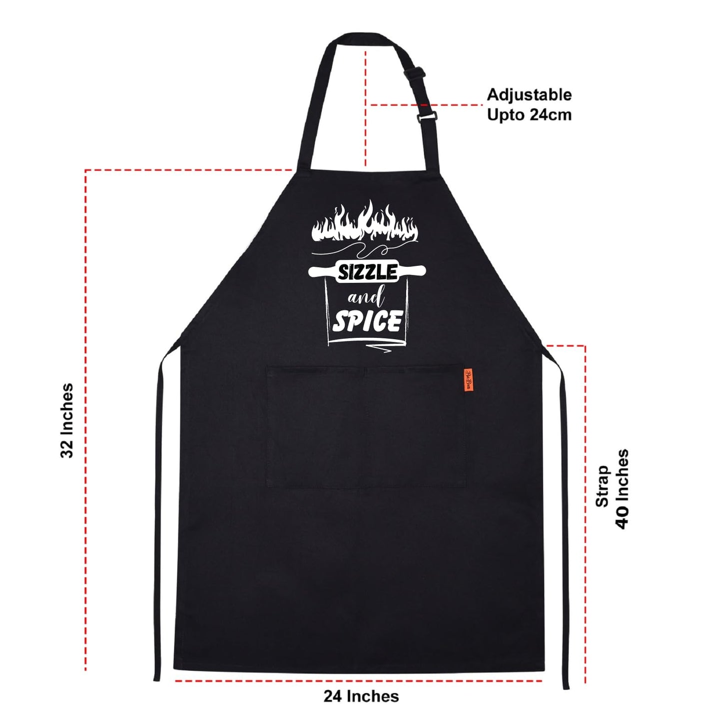 Sizzle And Spice Funny Aprons for men Printed Apron Gift for Her Chef Apron Kitchen Apron BBQ Apron Gift Baking Apron Father Day Gift - Top Tee