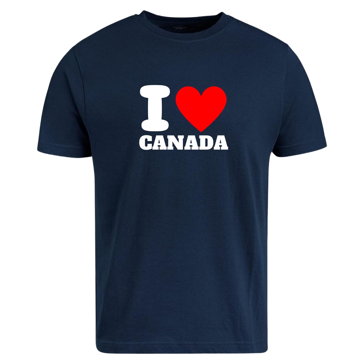 Be Buz I Love Canada T-Shirt Unisex Graphic Tee with Classic Heart Design Trendy Canadian Souvenir Shirt for Men and Women Maple Leaf Gift