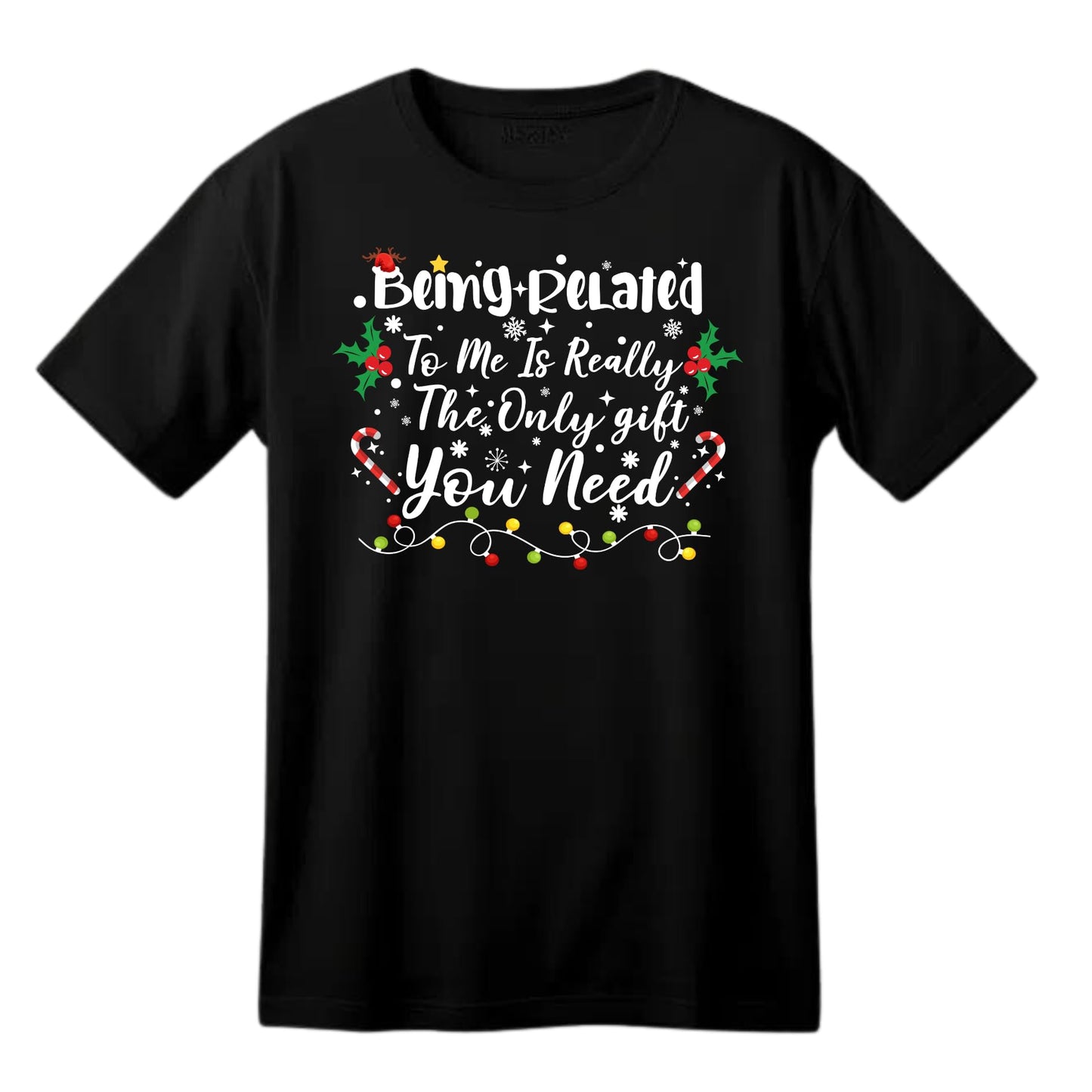 Be Buz Merry Christmas and Happy New Year My Gnomies Printed Adults Unisex Men Women Cotton Crew Neck Casual T-Shirt