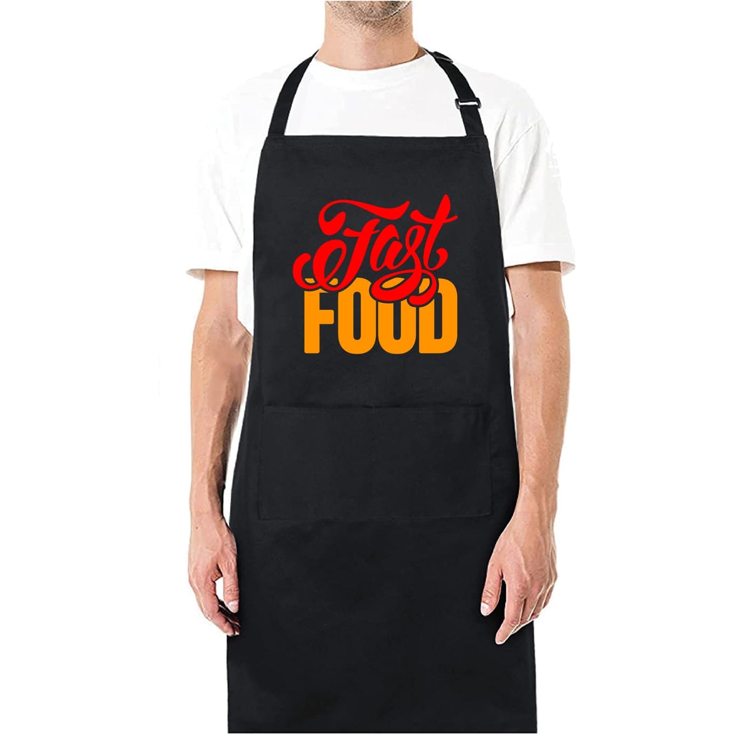 Fast Food Funny Aprons for men Printed Apron Gift for Her Chef Apron Kitchen Apron BBQ Apron Gift Baking Apron Father Day Gift