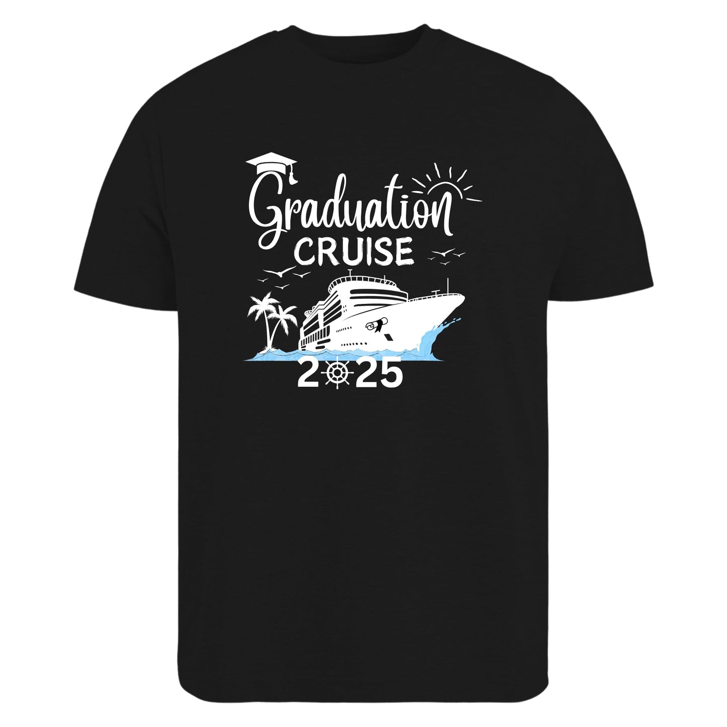 Be Buz Custom Graduation Cruise T Shirt Class of 2025 Personalized Family Vacation T-Shirt Matching Senior Trip Tee for Mom, Dad, Siblings Group