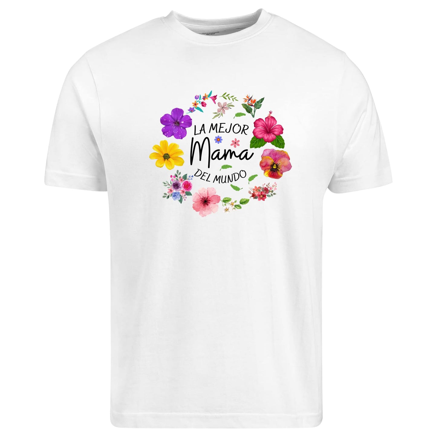 Be Buz La Mejor Mamá Del Mundo Floral T-Shirt Spanish Shirt Latina Mom Tee Gift for Hispanic Moms Día de las Madres
