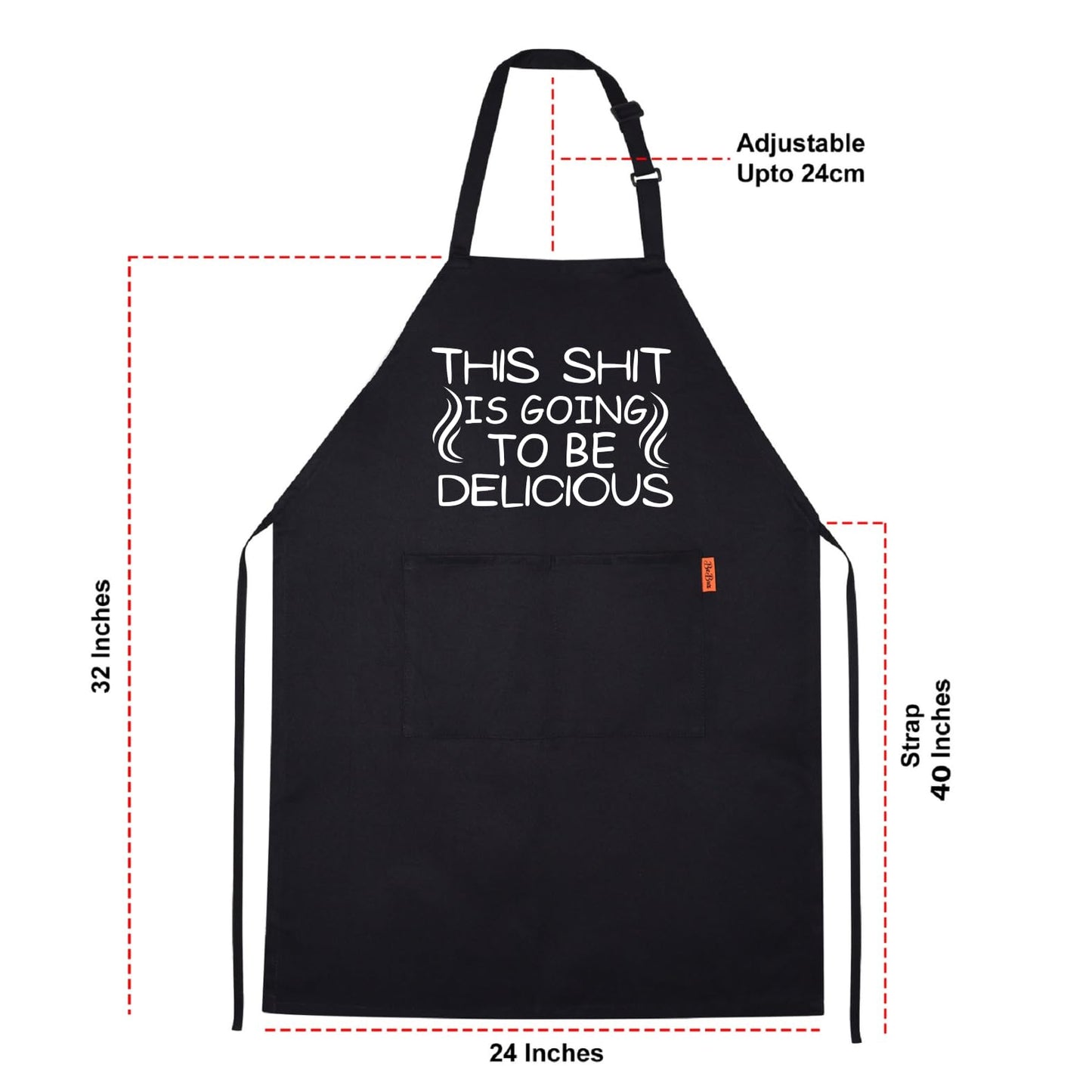 This Sh!t Is Going to Be Delicious - Funny Kitchen Apron (Black)