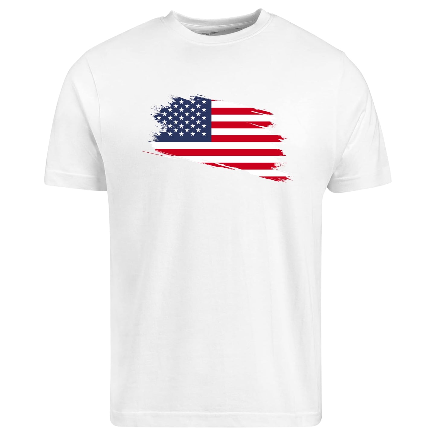 Be Buz American Flag T-Shirt USA Patriotic Shirt for Men and Women 4th of July, Veterans Day, Memorial Day Distressed Flag Graphic Tee