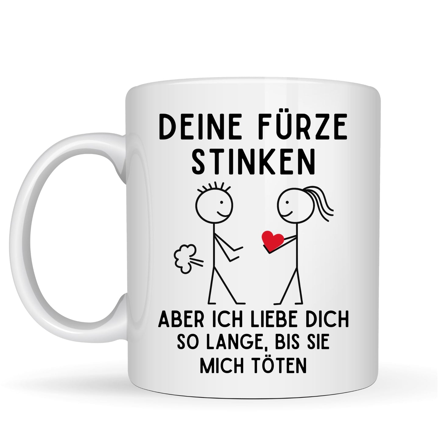 Be Buz Funny German Language Mug Funny Stick Figure Die Furz Stinken Quote Ceramic Tea Cup Anniversary, Valentine’s Day
