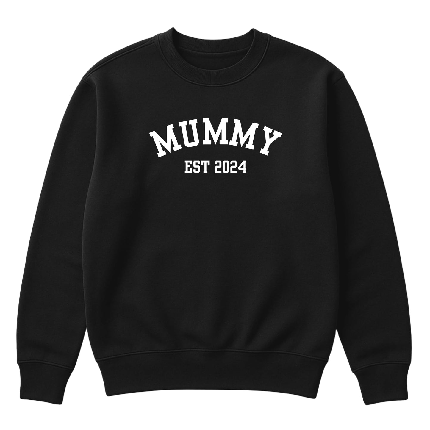 Be Buz Mummy Est. Custom Sweatshirt Personalized Year Mom Pullover New Mum Gift Idea Cute Pregnancy Reveal Long Sleeve Sweater