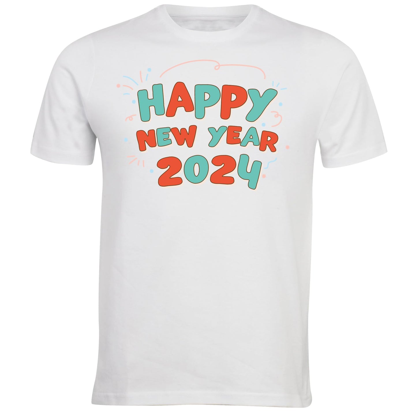 Santa Squad Merry Christmas and Happy New Year 2024 Jingle Bells Printed Adults Unisex Men Women Cotton Crew Neck Casual T-Shirt