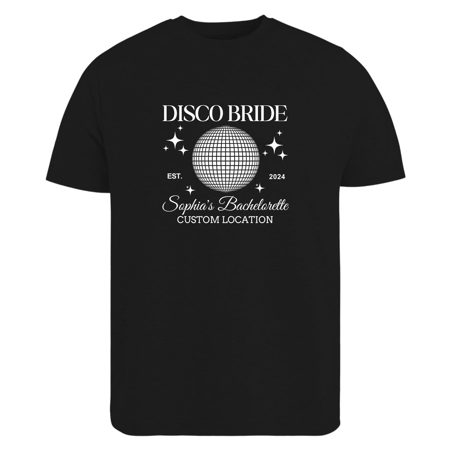 Be Buz Dancing Queen Bachelorette Party T-Shirts Custom Name and Location Personalized Bridal Party Tee for Bride and Bridesmaids