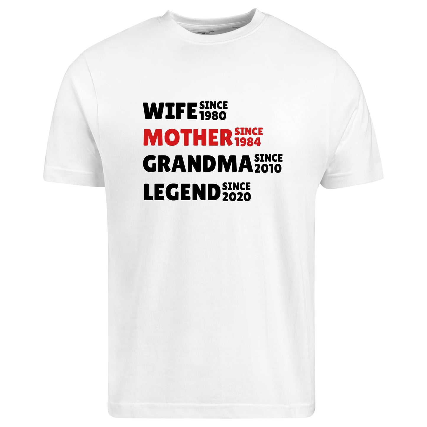 Be Buz Personalized Wife Mother Grandma Legend T-Shirt Custom Years Tee for Womens