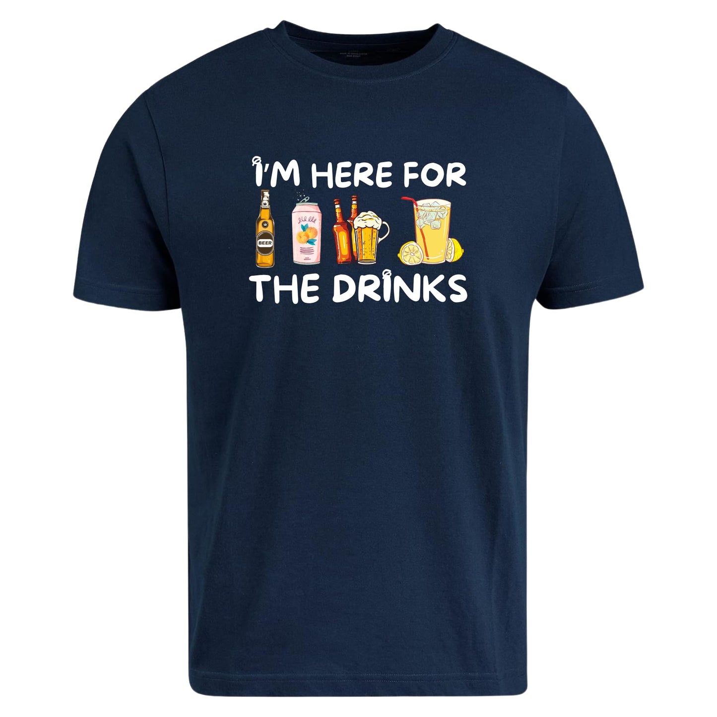 Be Buz I’m Here for The Snacks/Drinks Funny T-Shirt Family Matching Food and Beer Shirts – Party, BBQ, Vacation or Game Night Tee