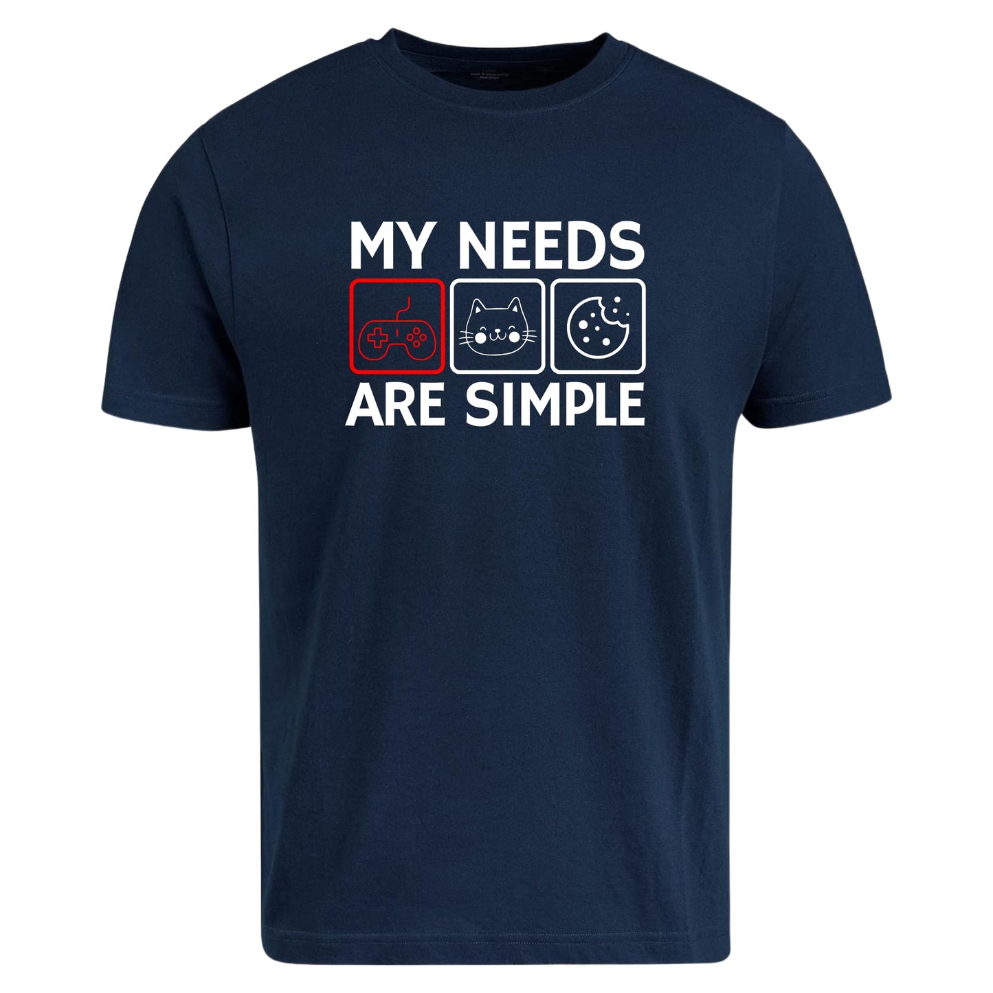 Be Buz Gaming T-Shirt for Men and Women My Needs are Simple Funny Video Game Tee