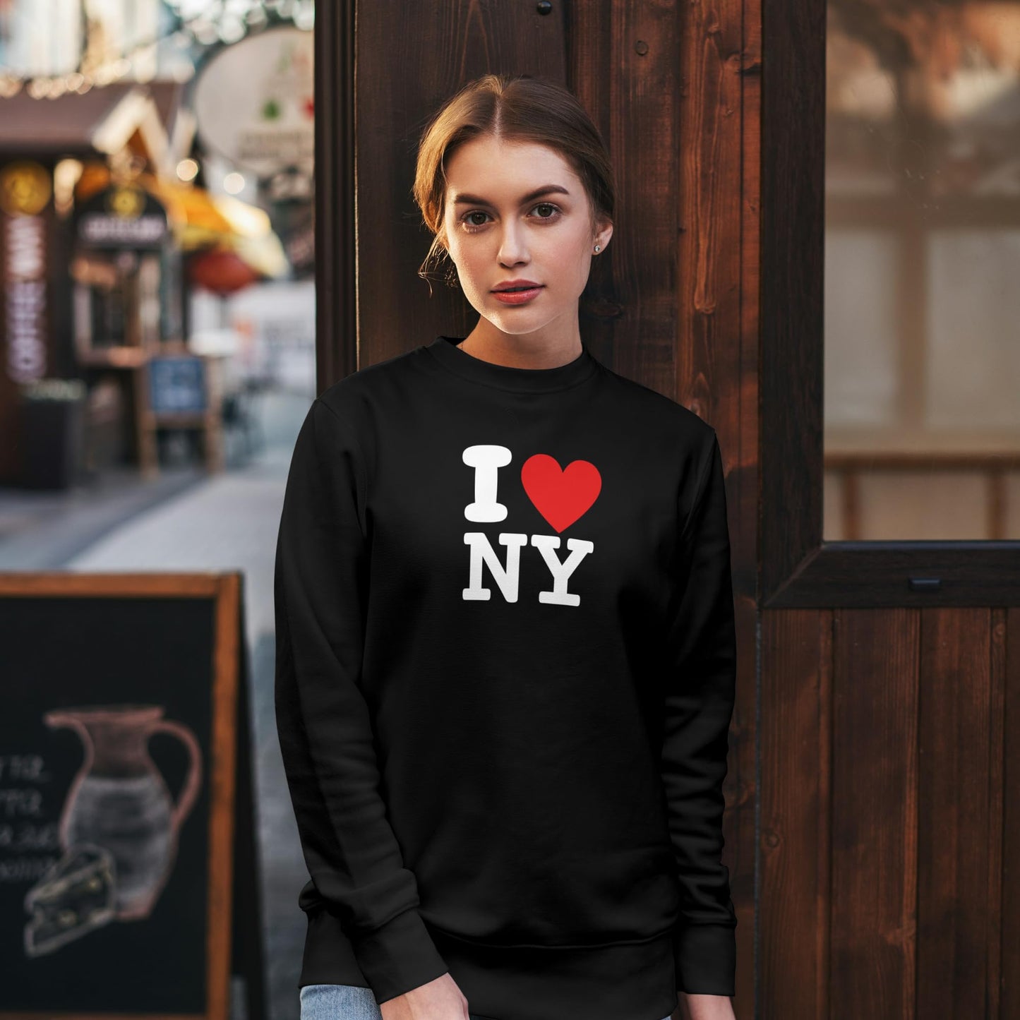 Be Buz I Love NY Sweatshirt Classic New York City Design for Men Women Gift for NYC Lovers and Tourists!