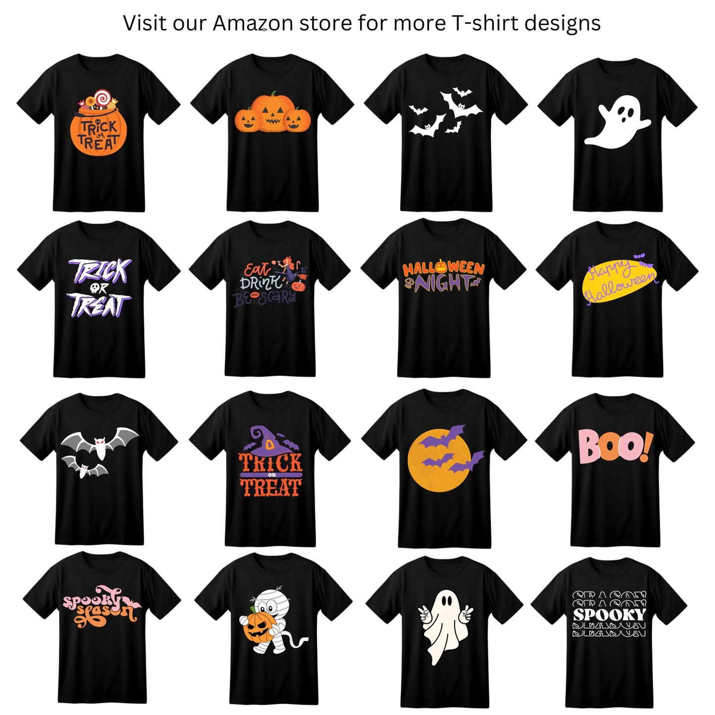 Be Buz Scary Bats Happy Halloween Night Fun Kids Adults Logo Printed Unisex Men Women Summer Winter Cotton Crew Neck Casual T-Shirt