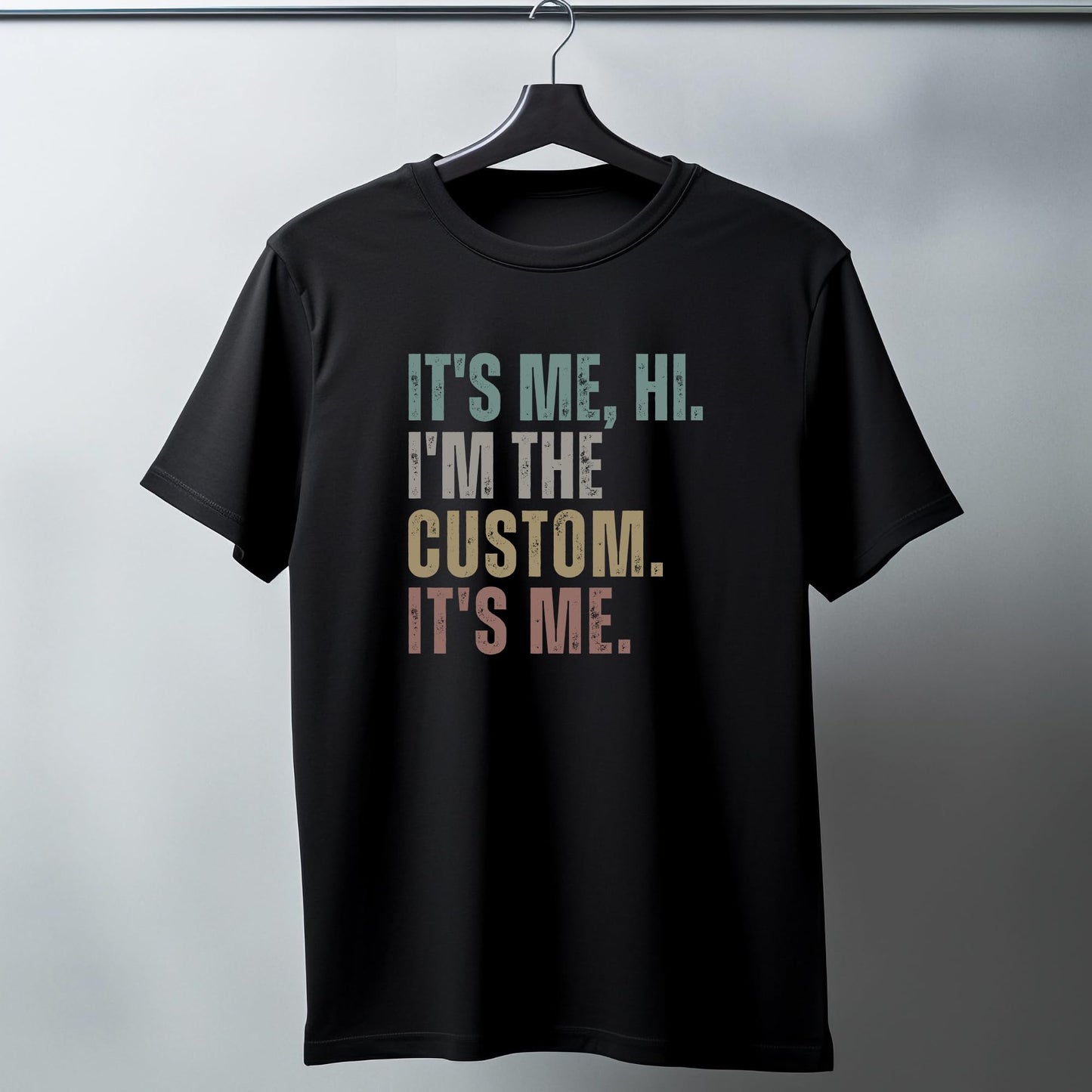 Be Buz It's Me Hi I'm The Custom T-Shirt Personalized Cotton Tee for Men and Women Custom Name Shirt Funny Gift