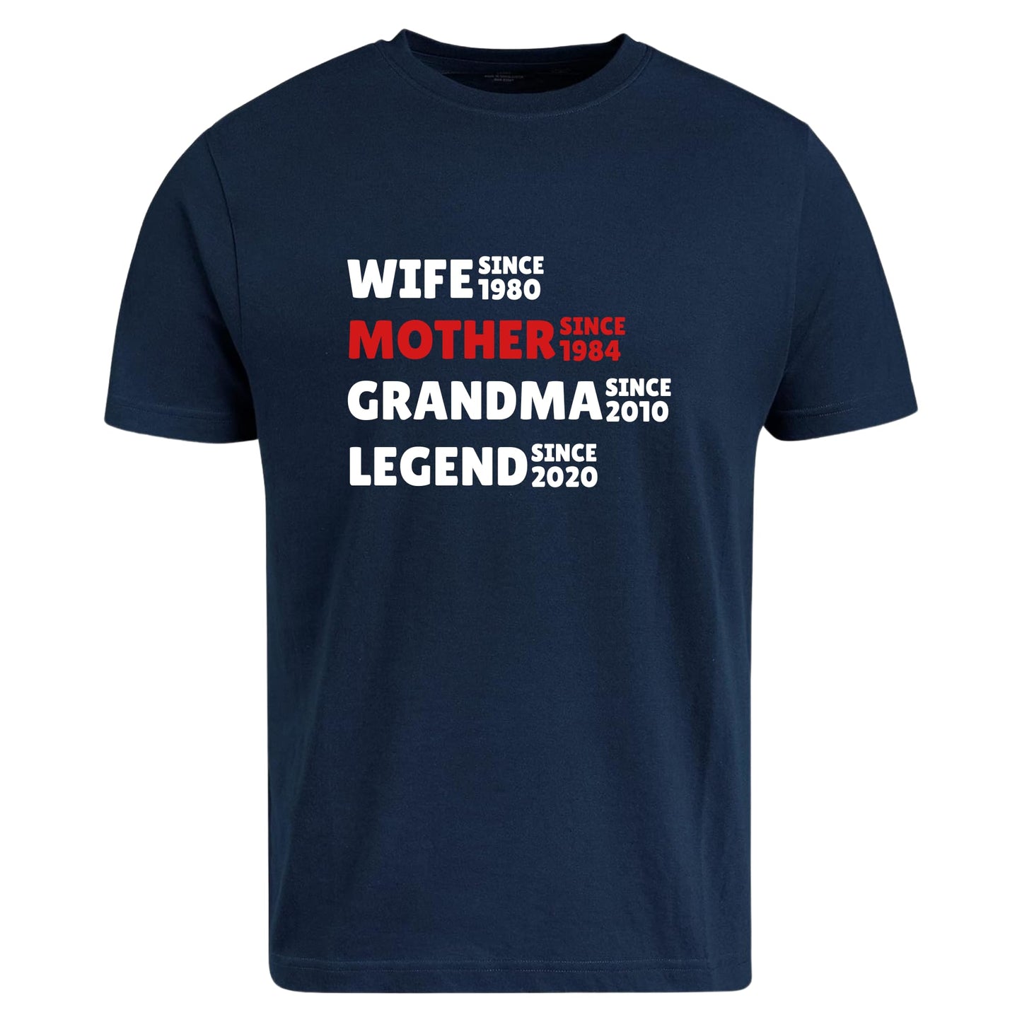 Be Buz Personalized Wife Mother Grandma Legend T-Shirt Custom Years Tee for Womens