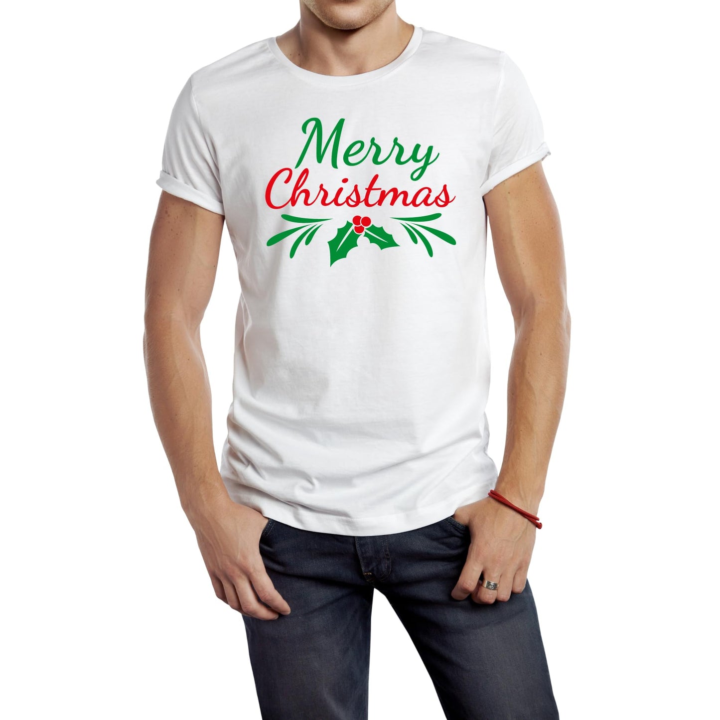 Santa Squad Merry Christmas and Happy New Year 2024 Jingle Bells Printed Adults Unisex Men Women Cotton Crew Neck Casual T-Shirt