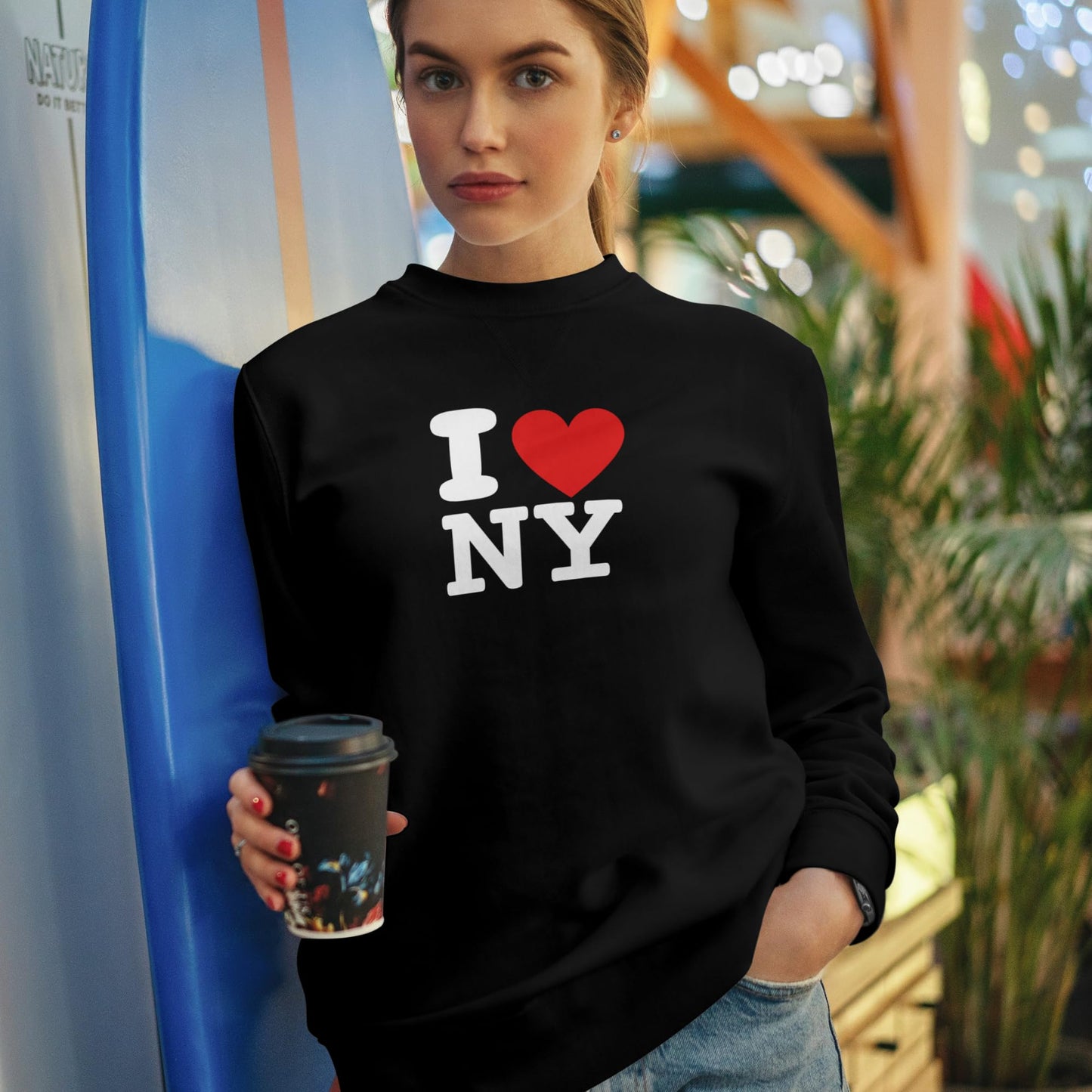 Be Buz I Love NY Sweatshirt Classic New York City Design for Men Women Gift for NYC Lovers and Tourists!