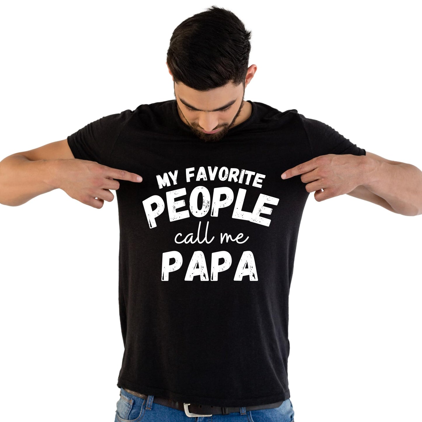 My Favorite People Call me papa Funny Printed Black Adults Unisex Men Women Summer Winter Cotton Crew Neck Casual T-Shirt - Top Tee
