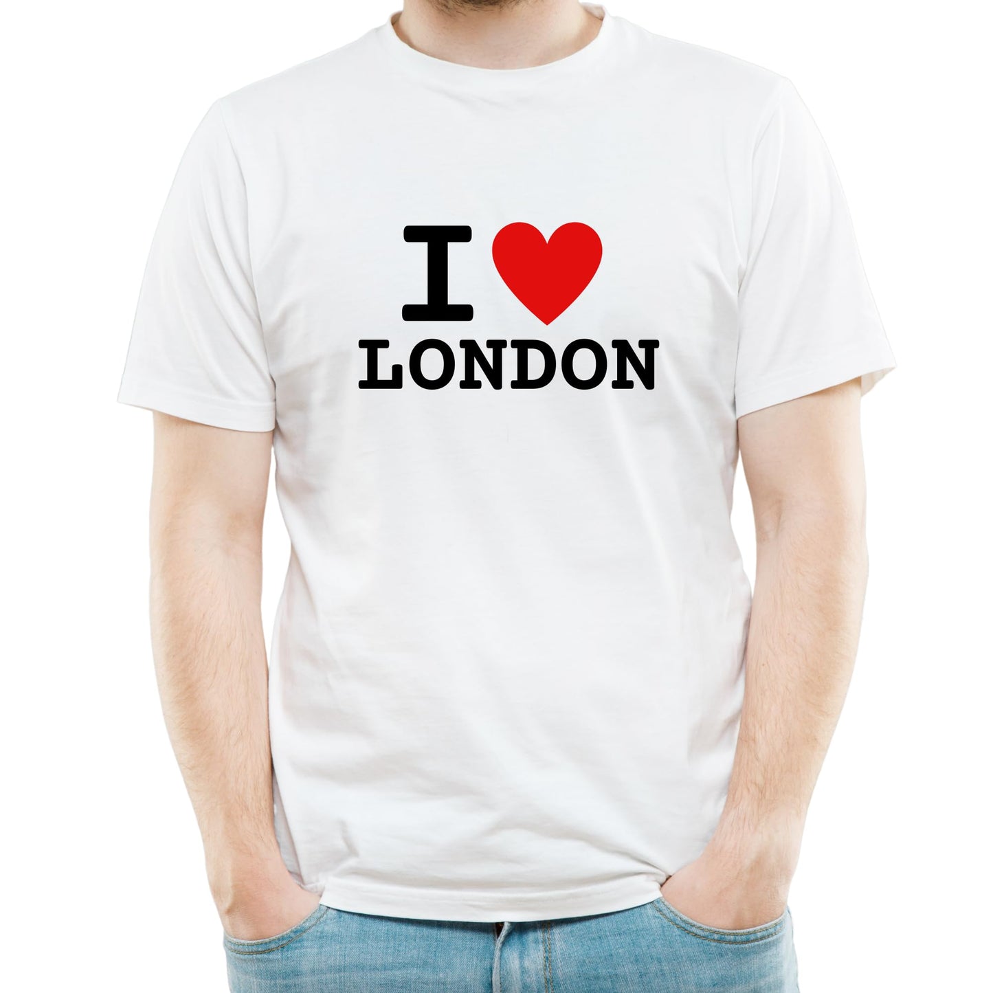 Be Buz I Love London T-Shirt, Unisex Cotton Graphic Tee, Classic Heart Design, British City Pride, Trendy UK Souvenir Shirt for Men and Women Travel Gift