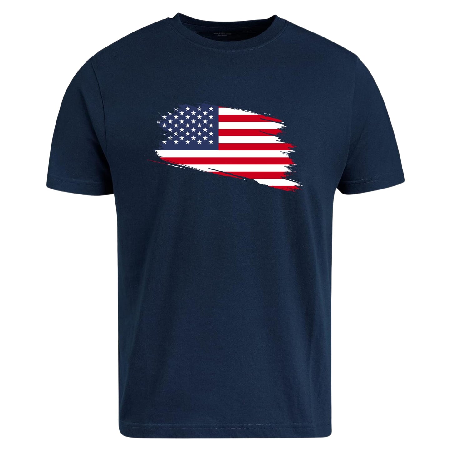 Be Buz American Flag T-Shirt USA Patriotic Shirt for Men and Women 4th of July, Veterans Day, Memorial Day Distressed Flag Graphic Tee