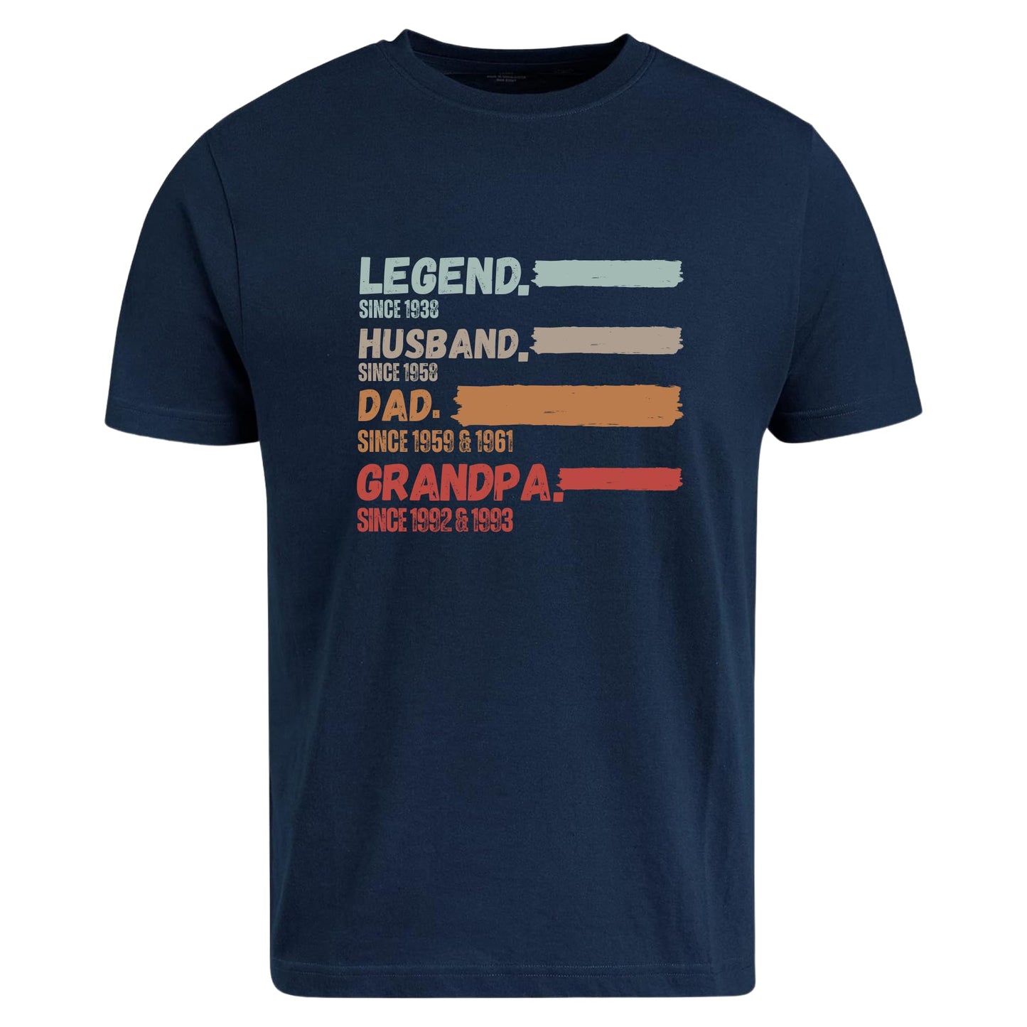 Be Buz Personalized Legend Husband Dad Grandpa T-Shirt Custom Name Men's Cotton Tee for Dad, Husband, Grandpa