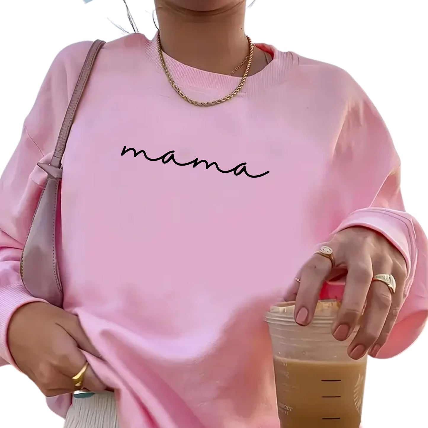 Be Buz Mama Sweatshirt for Women Cute Mom Crewneck Christmas, Mom Outfit, Casual Sweatshirt for Women