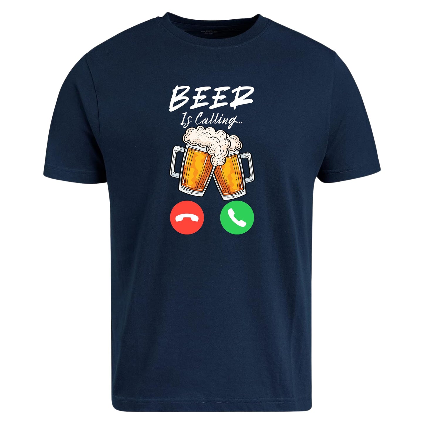 Be Buz Beer is Calling and I Must Go T-Shirt Funny Beer Lover Shirt for Men Drinking Humor Tee Gift for Him