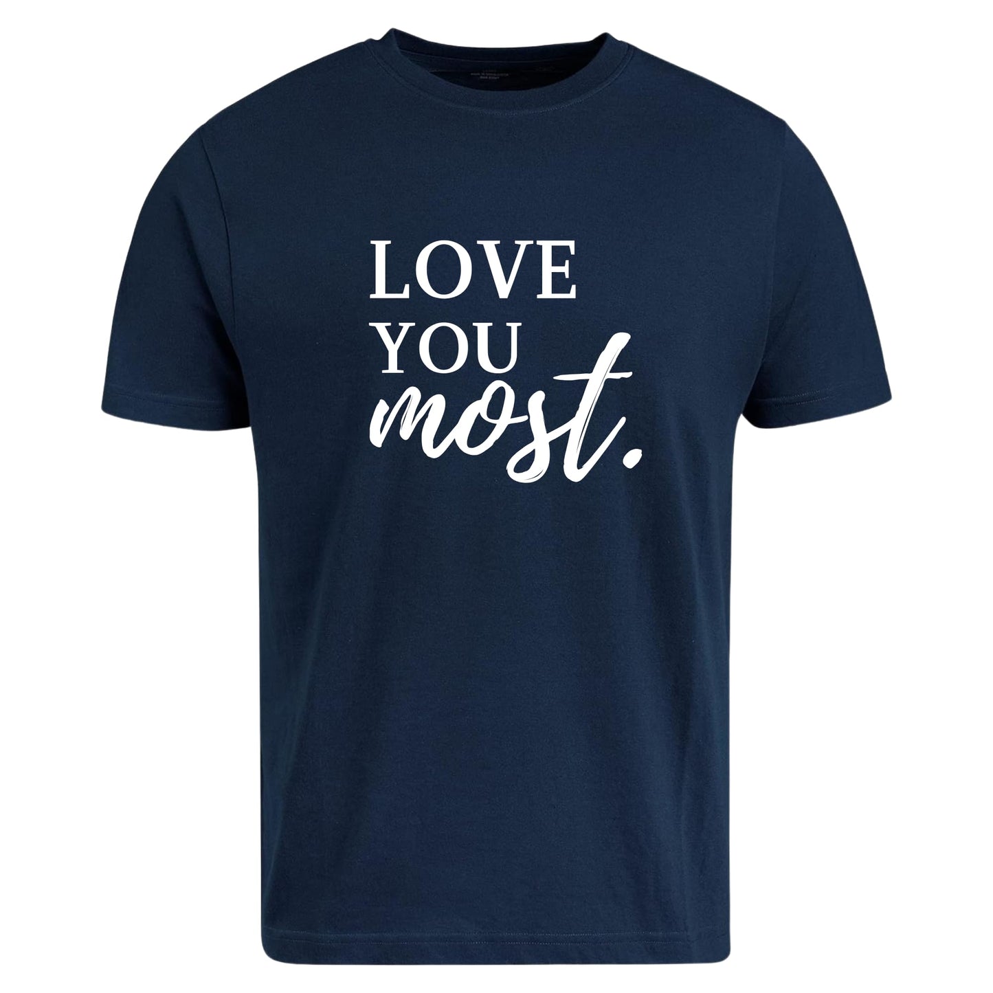 Be Buz Love You More Love You Most Couple T-Shirt – Matching His and Hers Shirts – Romantic Gift for Couples, Valentine’s Day, Anniversary, or Wedding