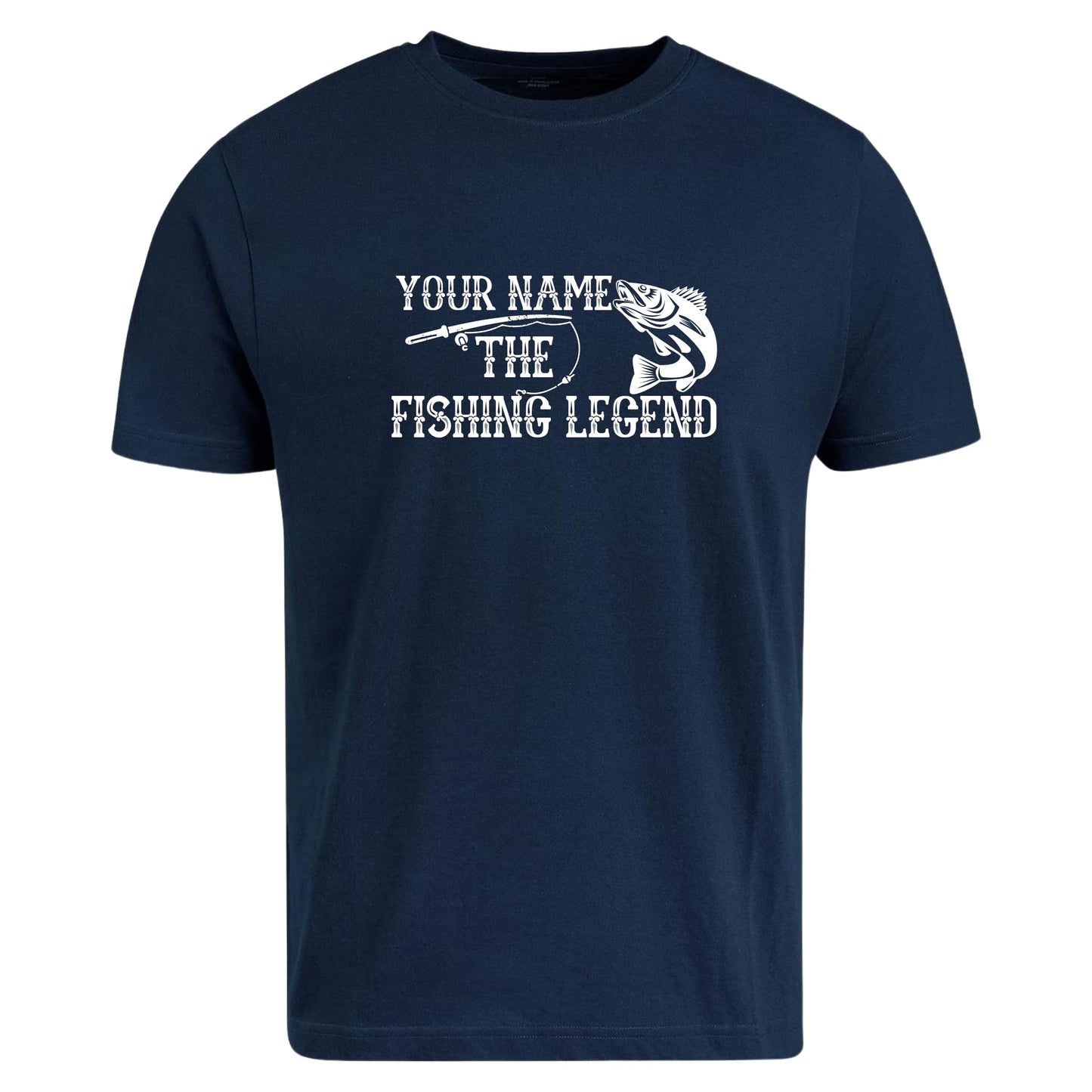 Be Buz Personalized Fishing Legend T-Shirt, Custom Name Fishing t Shirt Gift for Dad Husband Fisherman
