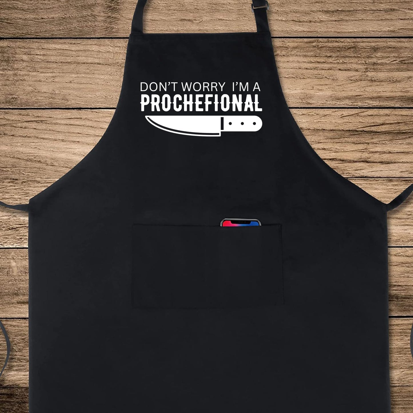 Don't Worry I'M A Prochefional Funny Aprons for men Printed Apron Gift for Her Chef Apron Kitchen Apron BBQ Apron Gift Baking Apron Father Day Gift