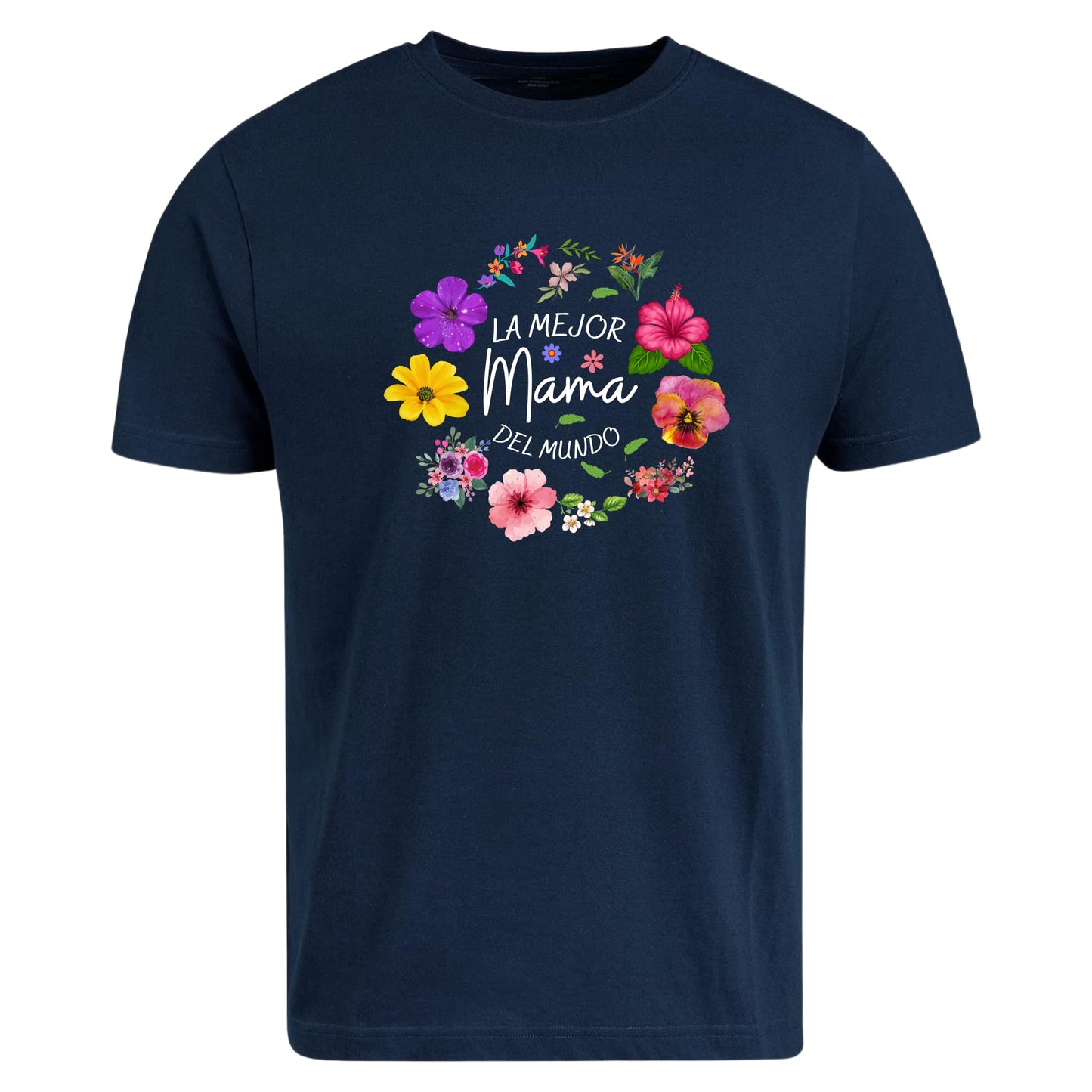 Be Buz La Mejor Mamá Del Mundo Floral T-Shirt Spanish Shirt Latina Mom Tee Gift for Hispanic Moms Día de las Madres
