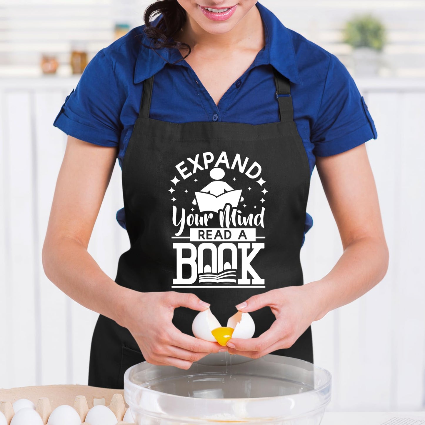 Expand Your Mind, Read a Book - Funny Kitchen Apron