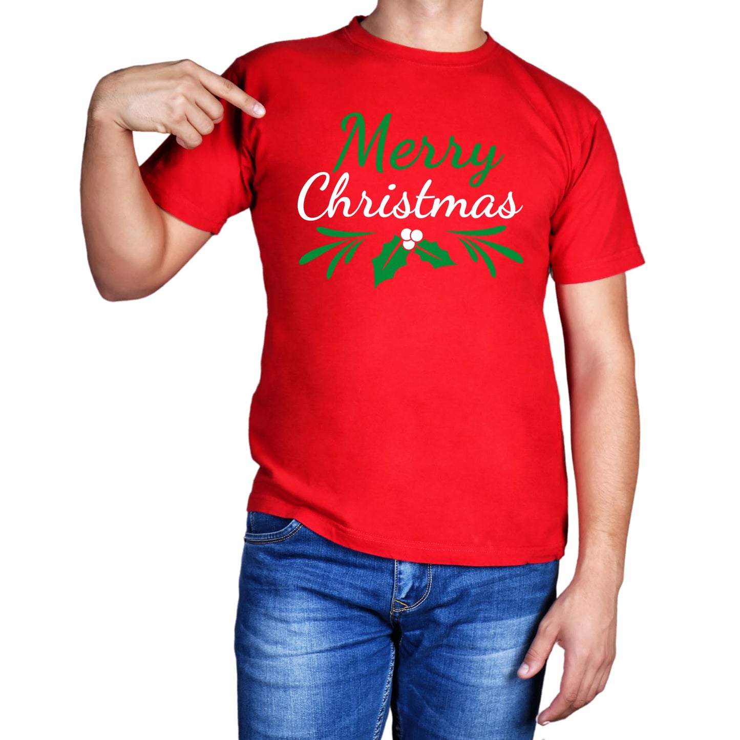 Merry Christmas and Happy New Year 2024 Jingle Bells Printed Adults Unisex Men Women Cotton Crew Neck Casual T-Shirt - Top Tee